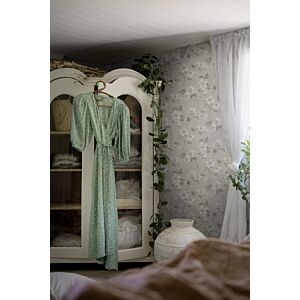 ورق جدران منقوش كوتج جاردن - رمادي فاتح