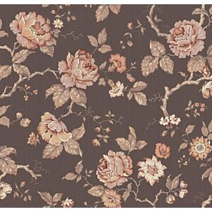 ورق جدران منقوش نيو هرتج - بني داكن