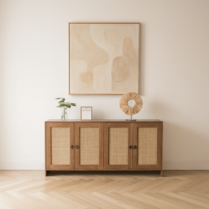 طاولة بوفيه لوكي - بني