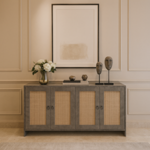 طاولة بوفيه لوكن - رمادي