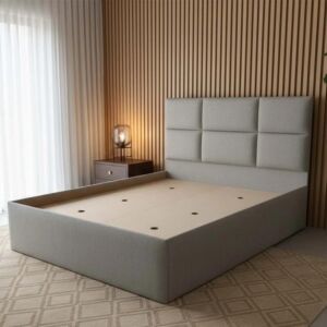 سرير كوين باسي - 160 × 200 سم - رمادي