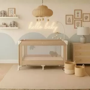 سرير ومحبس اطفال لارسي - بيج