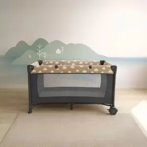 سرير ومحبس اطفال موكلي - كحلي