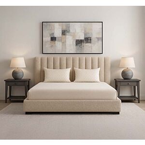 سرير كينغ لامبون 180×200سم - بيج