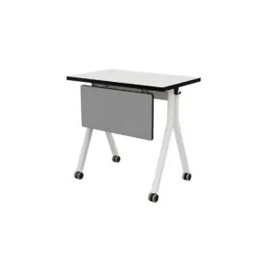 طاولة مكتب تارس قابل للطي 120 سم - ابيض ورمادي