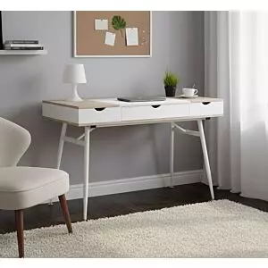 طاولة مكتب ايفا - ابيض وبيج