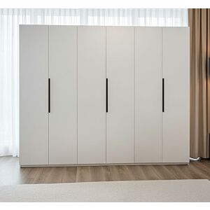 دولاب ملابس ميرو - 6 أبواب - ابيض