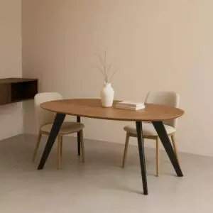 طاولة طعام كريك 200 سم 6 اشخاص - بني