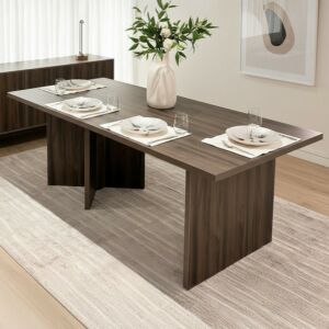 طاولة طعام - 8 اشخاص - بلس - بني