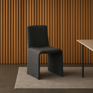 كرسي طعام لومين - رمادي