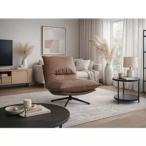 كرسي استرخاء دوار زيتا - بني