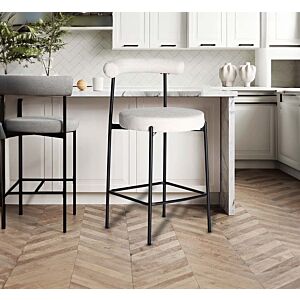 كرسي بار نيو لينا - كريمي واسود