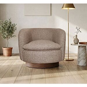 كرسي مفرد كلارا - بني