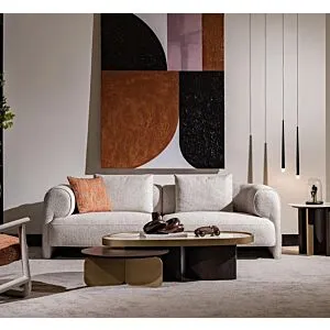 كنبة ثلاثية سان فيتو - كريمي