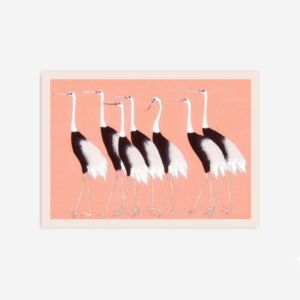 لوحة جدارية طيور الكركي