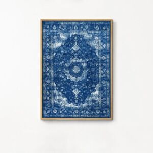 لوحة جدارية تصميم سجادة بلون ازرق