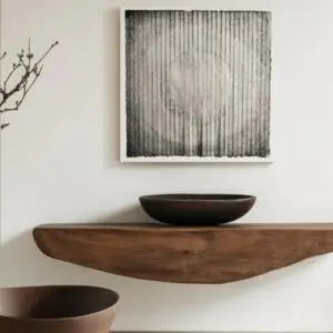 لوحة جدارية اينوال - 140x140 سم - برواز اسود غير مجوف