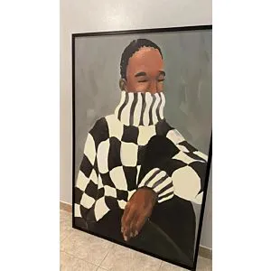 لوحة جدارية 120x180 سم مارسيل - برواز اسود غير مجوف