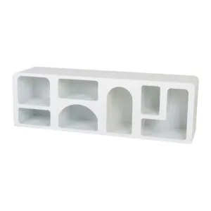 طاولة تلفزيون بوهيمي خشب - أبيض