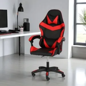 كرسي ألعاب قابل لتعديل الارتفاع ماركو - اسود واحمر