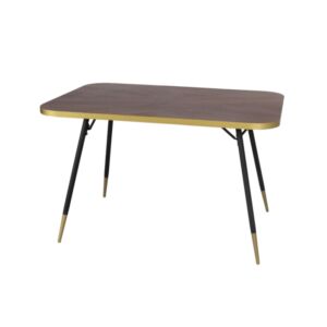 طاولة طعام أورو 120 سم - بني وذهبي