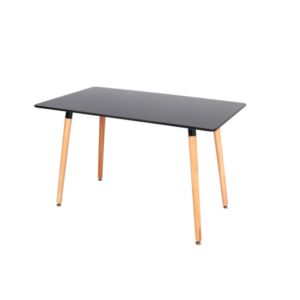 طاولة طعام سيمبيلو 120 سم - أسود وبيج