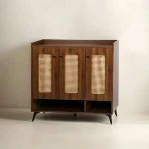 خزانة احذية 3 ابواب - بني