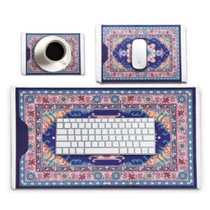 طقم سجاد مكتبي ارجوان 3 قطع بملمس ناعم وقاعدة مانعة للانزلاق