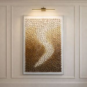 لوحة وديكور جداري ثلاثي الأبعاد ويزو - بني ومتعدد الالوان