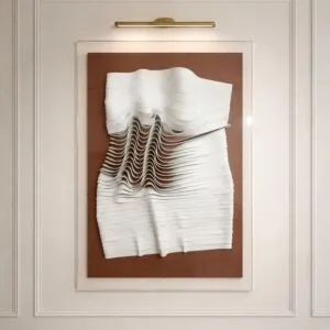 لوحة وديكور جداري ثلاثي الأبعاد ايزيل - بني واوف وايت