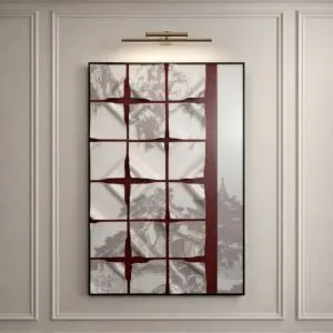 لوحة وديكور جداري ثلاثي الأبعاد زوينو - احمر غامق ومتعدد الالوان