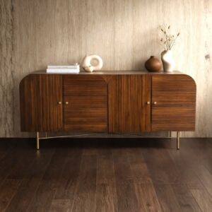 طاولة بوفيه خشب طبيعي نيرو - بابين - بني