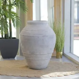 مركن زرع فخار فيرا - رمادي