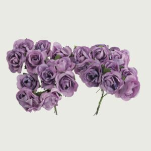 ورد صناعي برين - بنفسجي - 12 قطعة