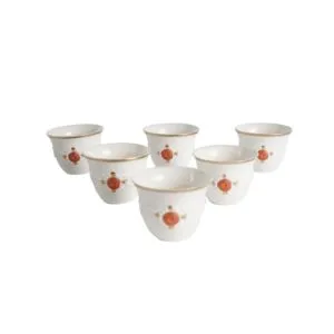 طقم فنجان قهوة سعودية 6 قطع - سكوال