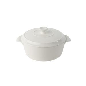 زبدية بورسلان بالغطاء 26 سم - ابيض