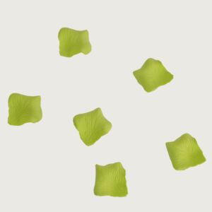 بتلات ورد رونا صناعية - أخضر فاتح - 12 قطعة