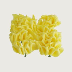 باقة ورد كالا صناعي - أصفر - 12 قطعة