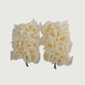 باقة ورد كالا صناعي - بيج - 12 قطعة