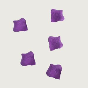 بتلات ورد رونا صناعية - بنفسجي - 12 قطعة