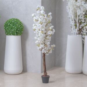 شجرة صناعية شيترا - ابيض وبني