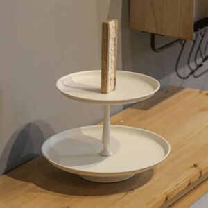 صحن حلى دورين بقاعدة خشب بيج