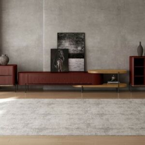 طاولة تلفزيون من مجموعة مفتاحة عسير - برغندي