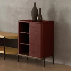 خزانة جانبية من مجموعة مفتاحة عسير - برغندي