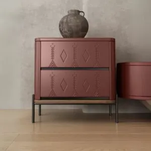 خزانة جانبية من مجموعة مفتاحة عسير - برغندي