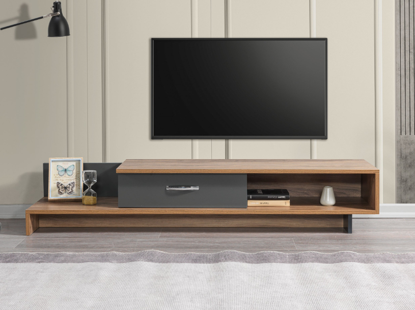 

طاولة تلفزيون فينوس إلم كوف - بني ورمادي غامق