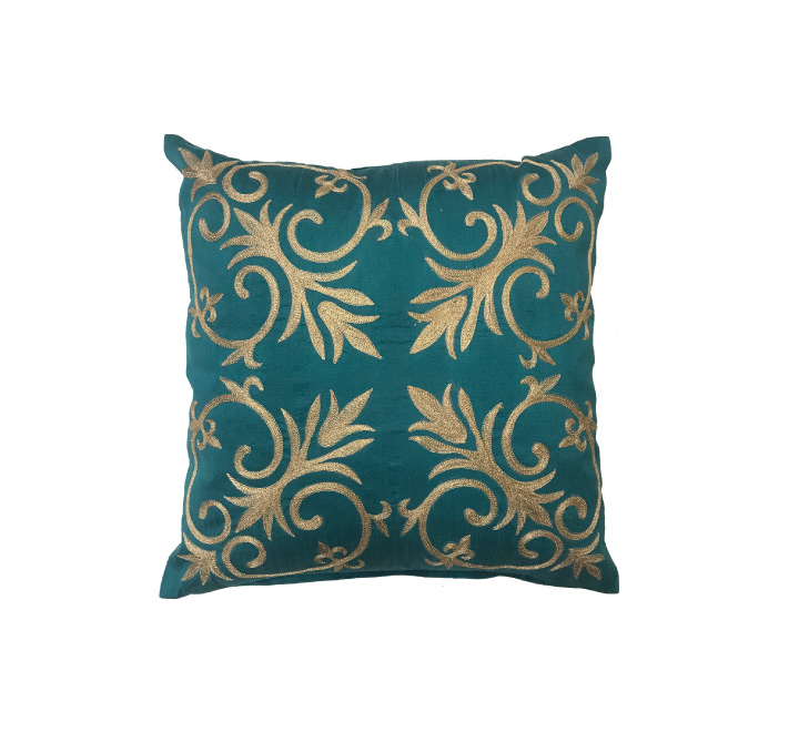 

وسادة ديكور مطرزة - تركواز