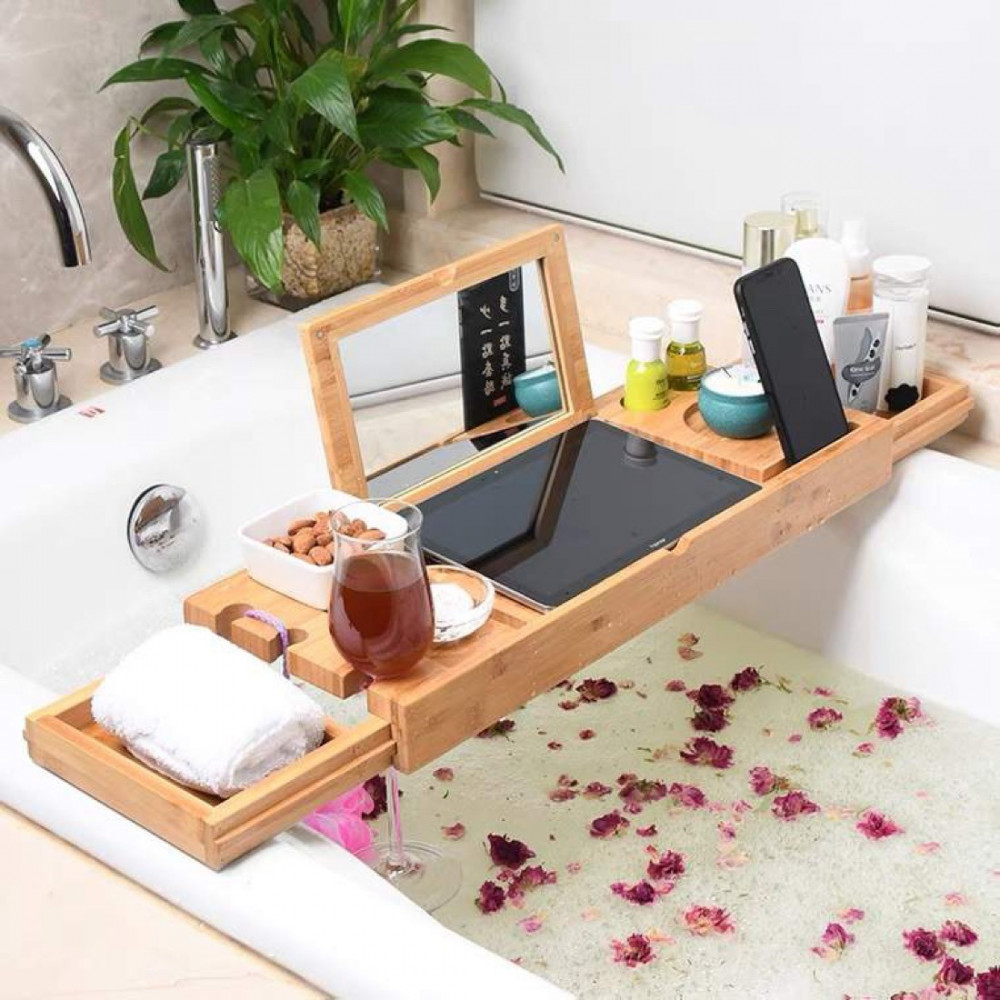 

لوح بانيو كاربن قابل للتوسعة - خشبي, بني فاتح