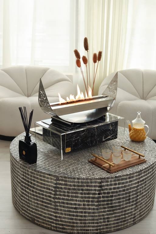 

دفاية أوام حجم كبير مع كتابة - أسود رخامي