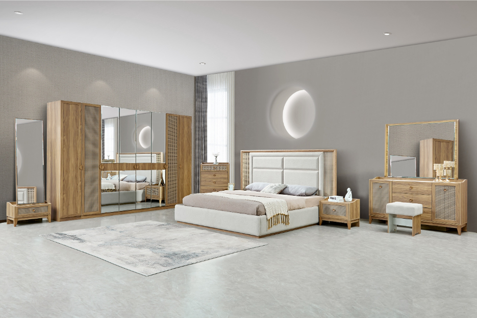 

طقم غرفة نوم مزدوجة مارينا - 8 قطع